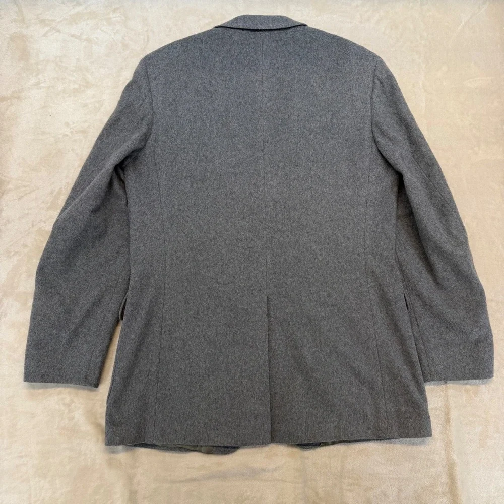 di Benedetto Sport Coat Mens 42 Grey Camel Hair Blend Two Button Blazer